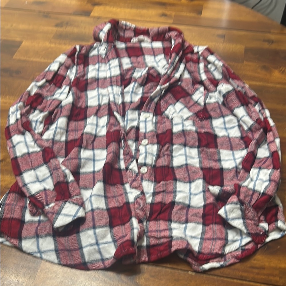 Beach lunch lounge Plaid‎ Button-Up Shirt